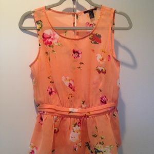 SOLD Peplum Floral Blouse M